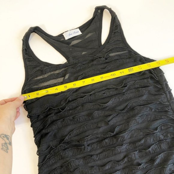 Mon Petit Black Tiered Racerback Tunic Tank Top L - Picture 7 of 8